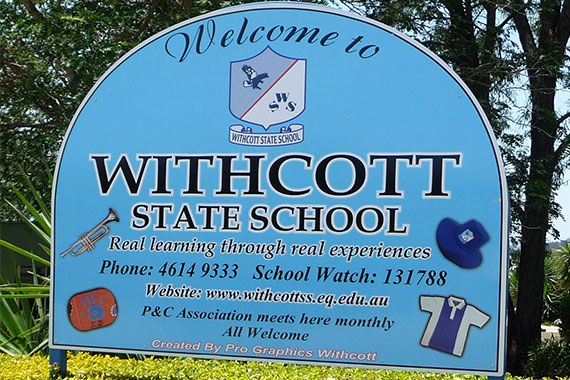 Withcott State School sign